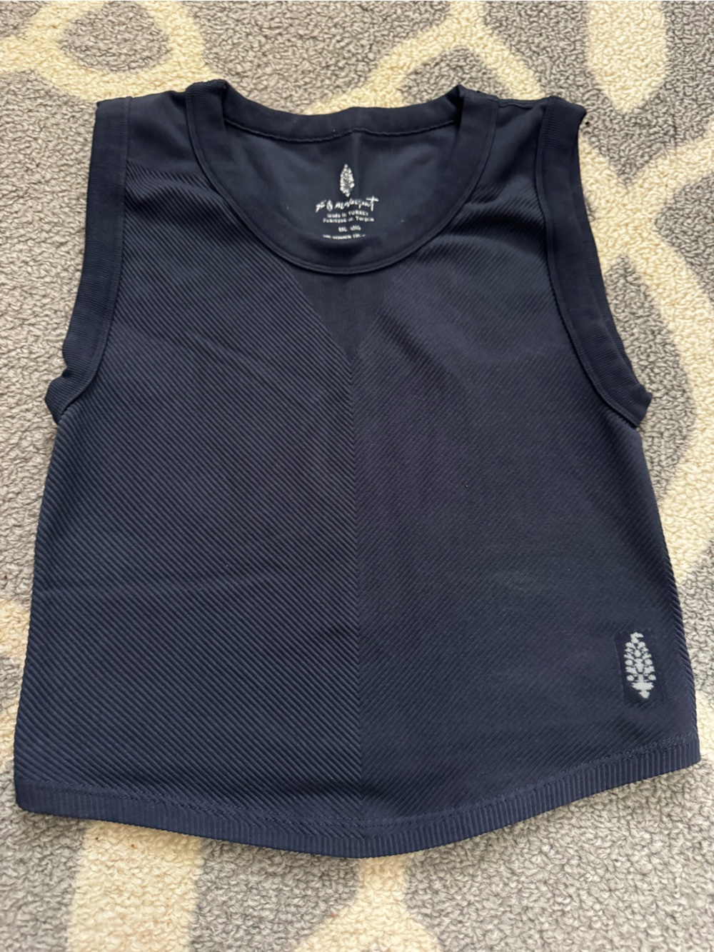 Dark Navy Crewneck Sweatshirt with Subtle Logo